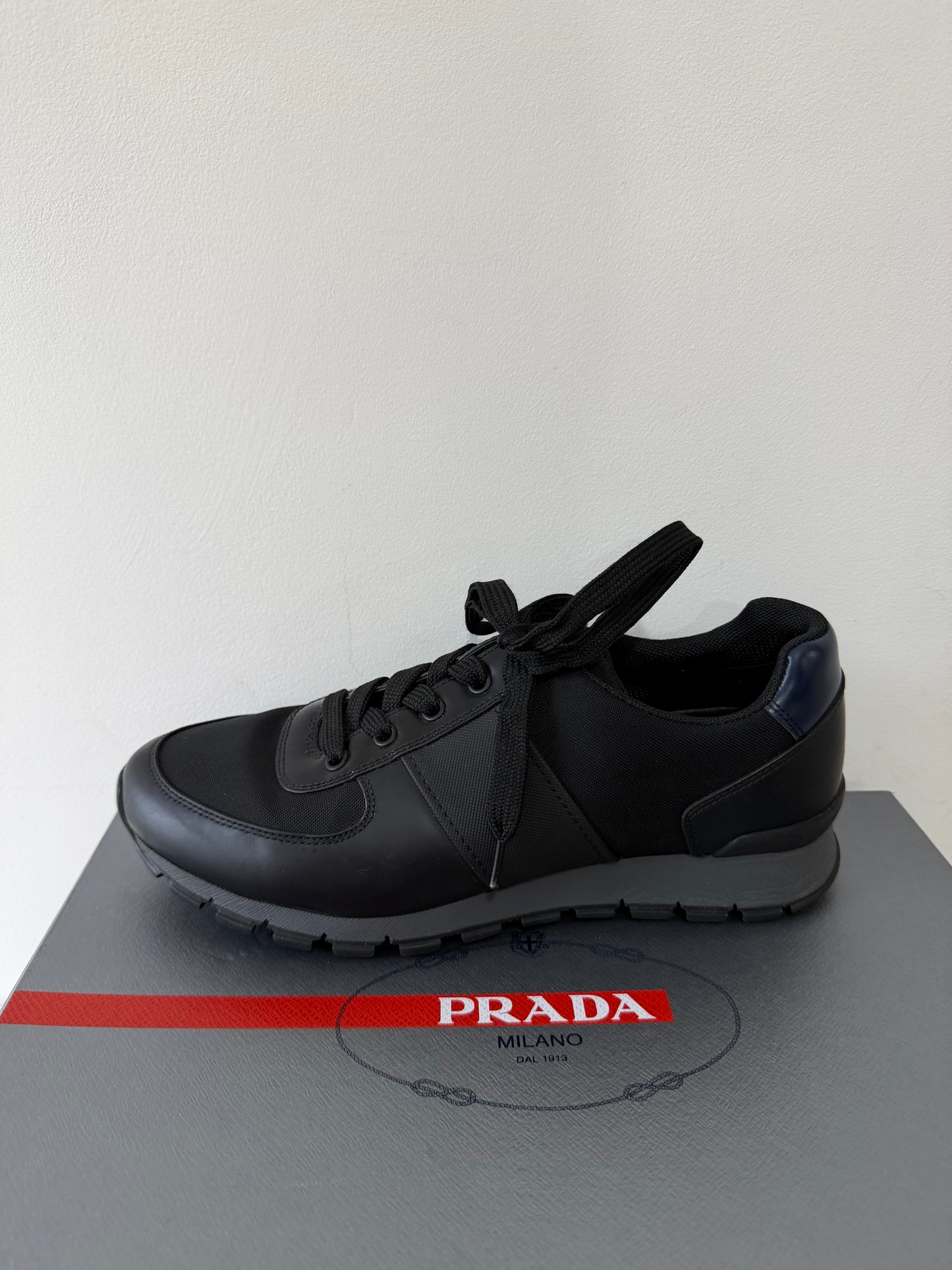 Pre-owned, Black Prada Sneaker Trainers, Size 6