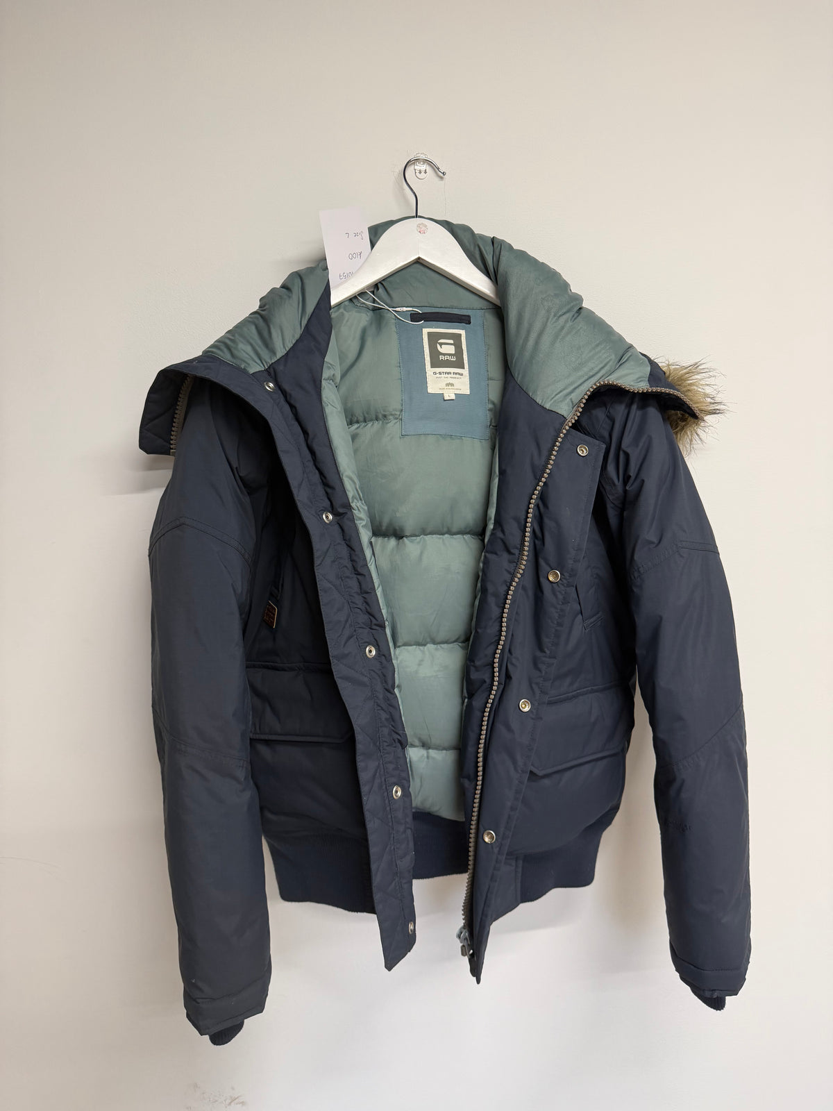 Preloved G Raw Men's Jacket Size L Navy