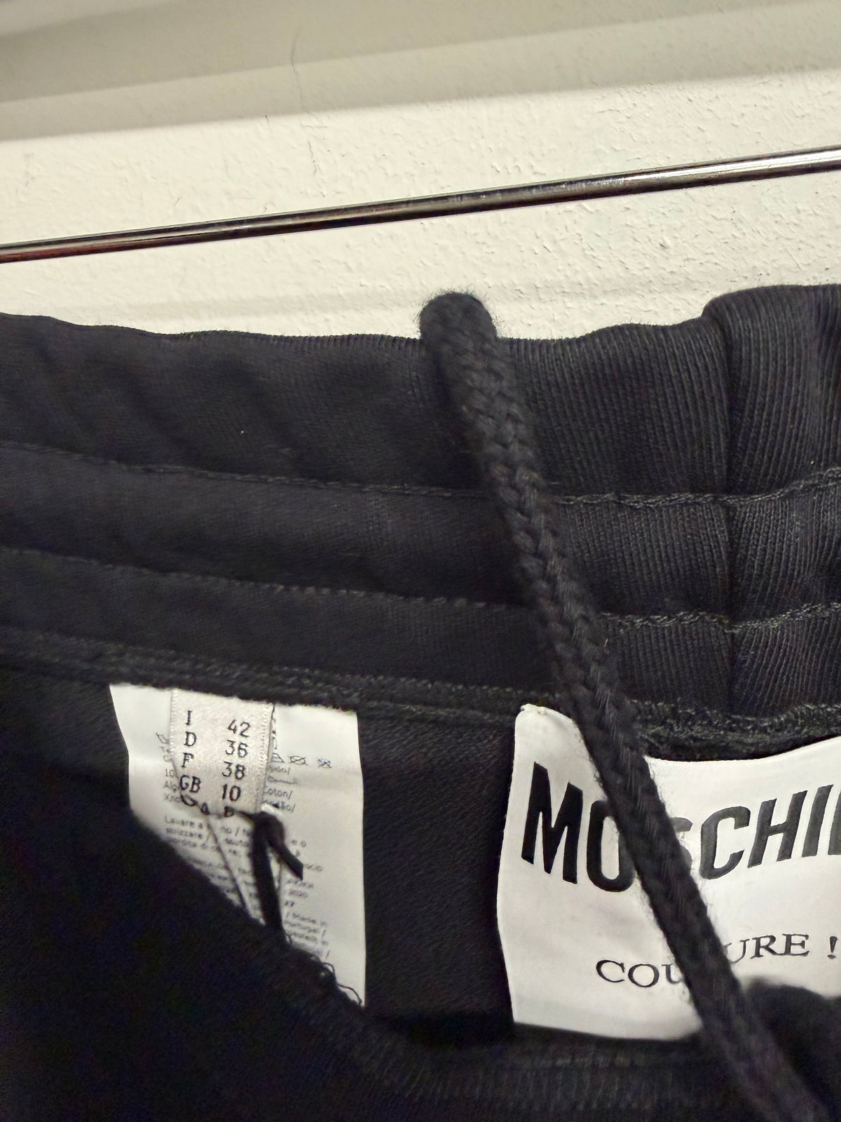 BNWT Moschino Joggers UK 10 Black