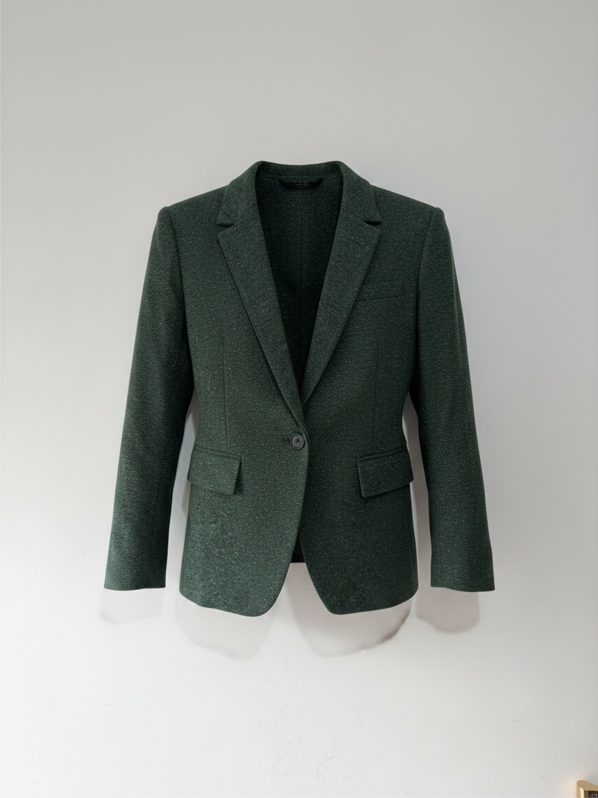 Preloved Veronica Beard Blazer with detachable cardigan Size UK 12 Green and Cream