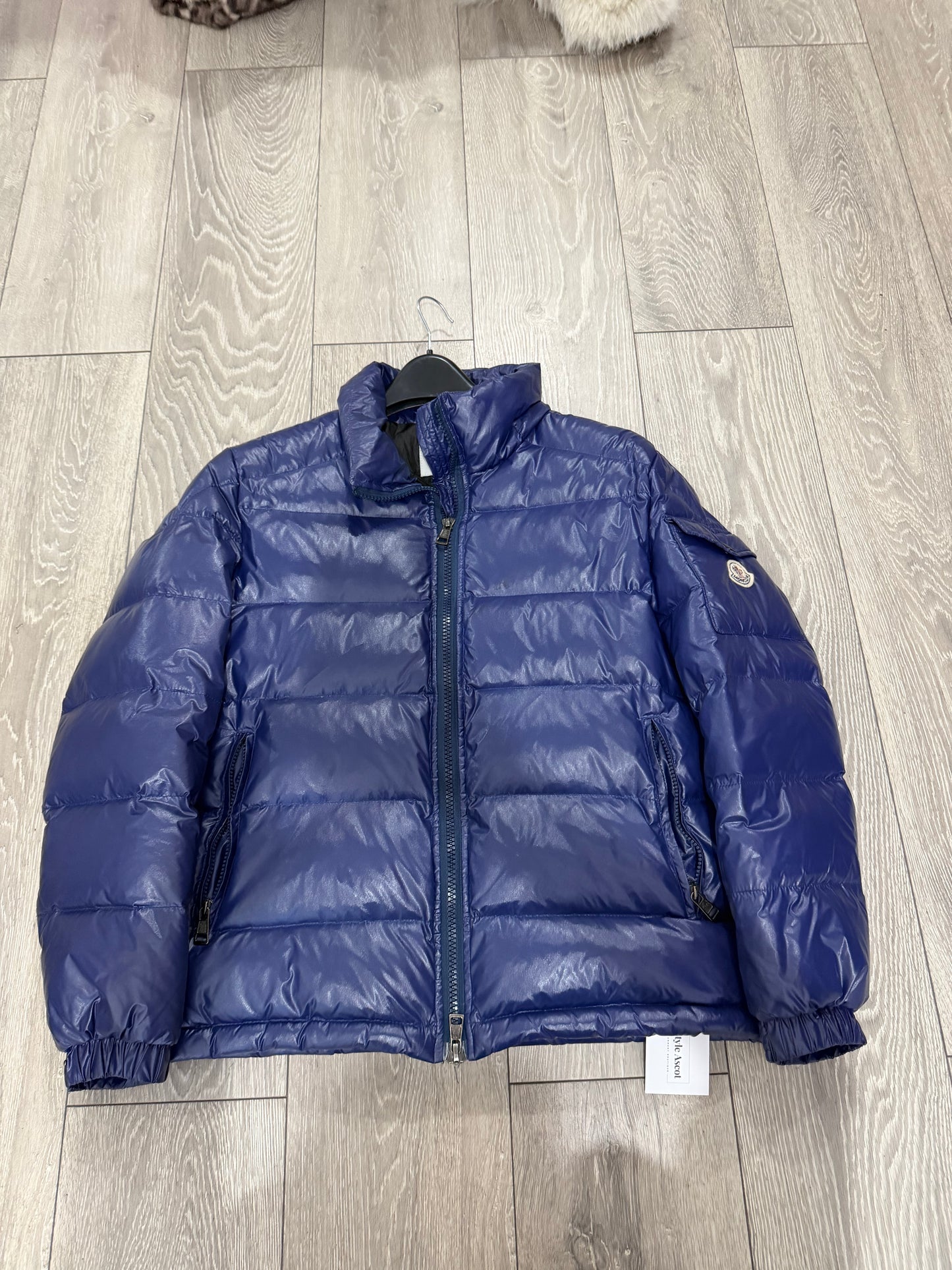 Pre-owned, Purple Navy Moncler Maya Puffer, Size M