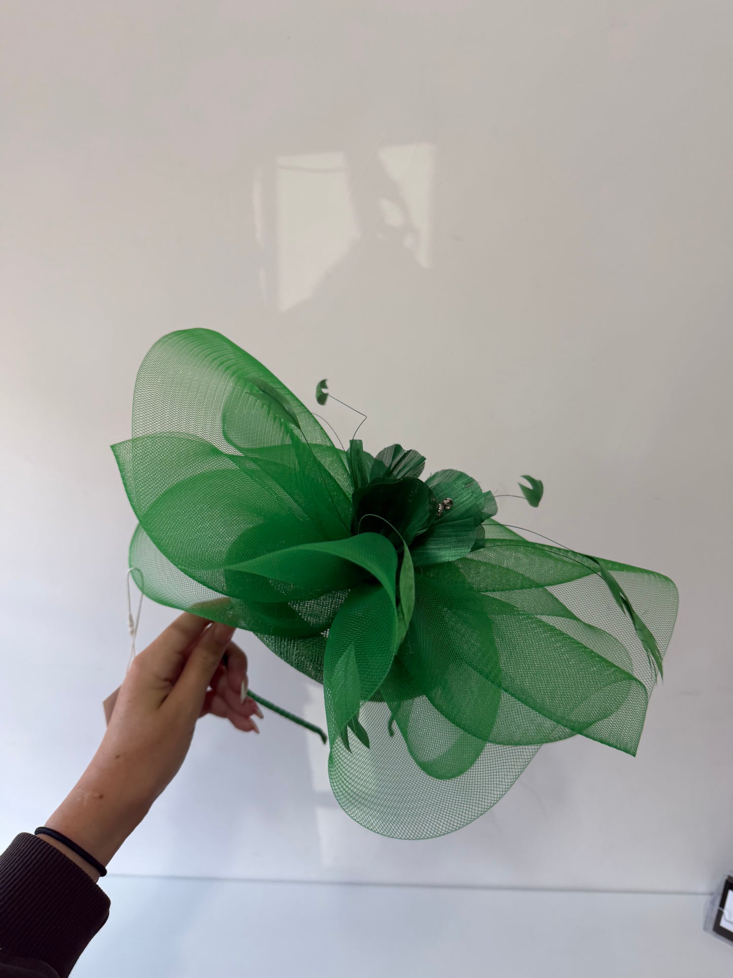 Preowned Green Snoxell & Gwyther Fascinator, Ascot
