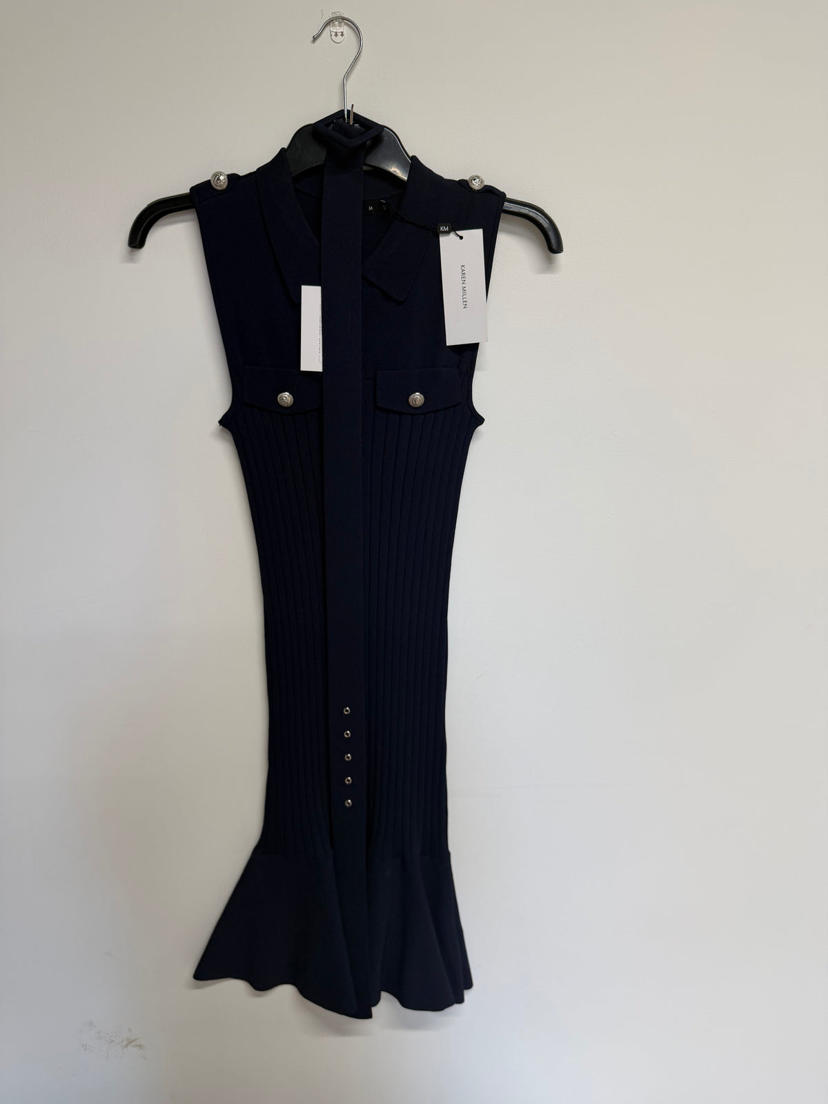 Preloved Karen Millen Dress Size Medium Navy