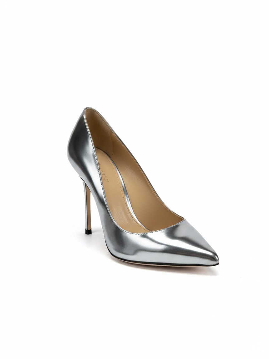 Preloved Sergio Rossi heels Size 39 uk 6 silver