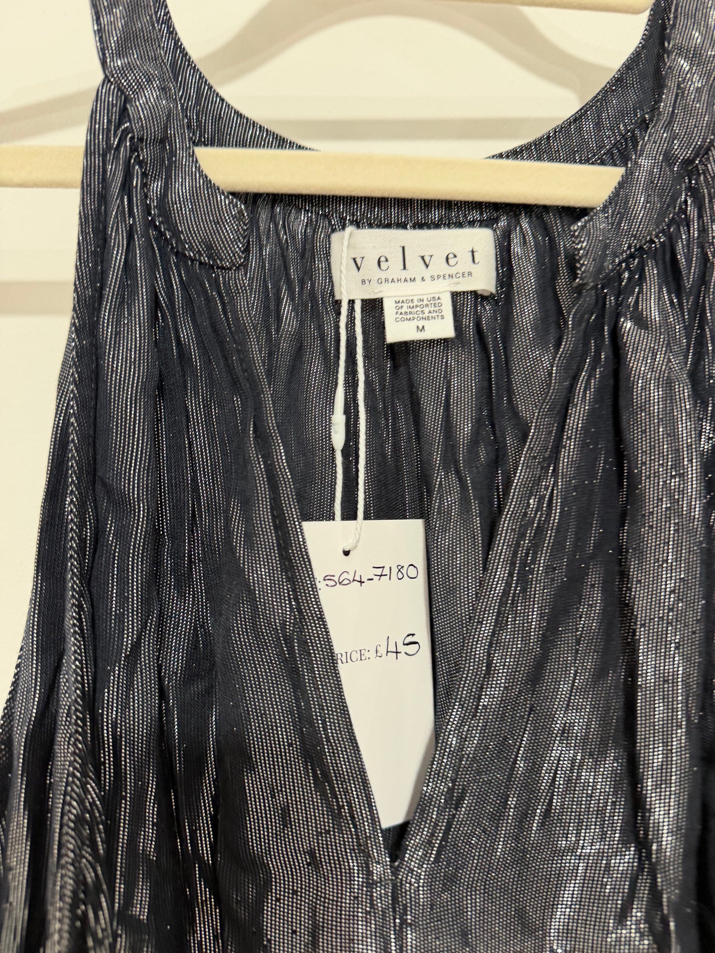 Pre-owned, Silver Velvet by Graham & Spencer Dress, Size M