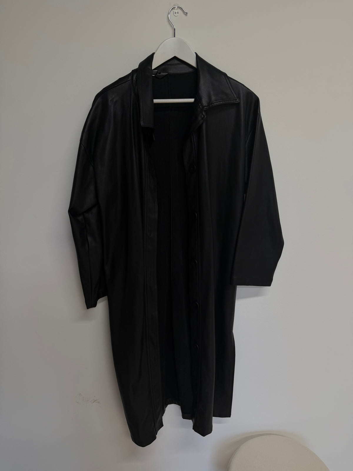 Preloved Trench Coat Size Medium Black