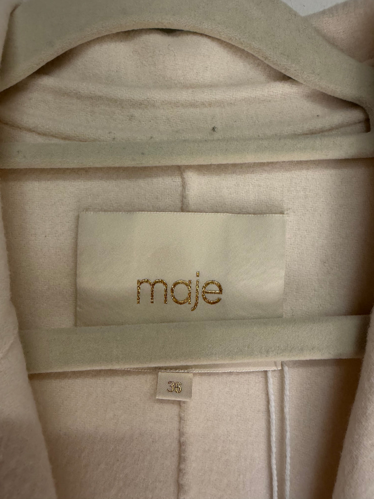 Preloved Maje Jacket Size 36 Uk 8 Cream