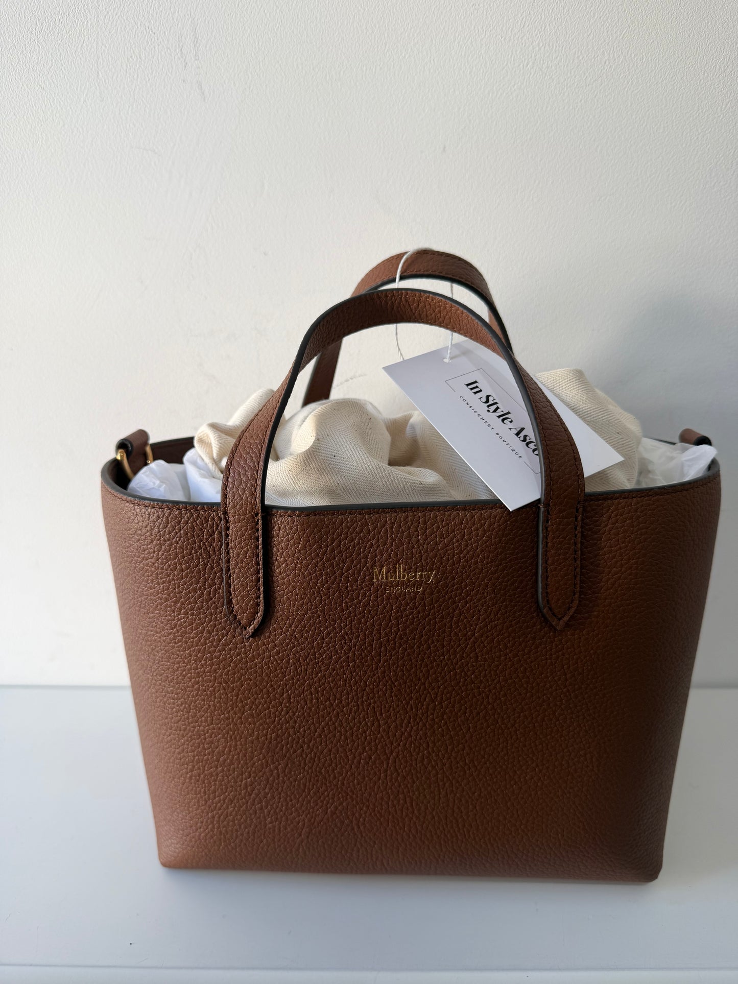 Preloved Mulberry Handbag Alder Tote, Small Oak
