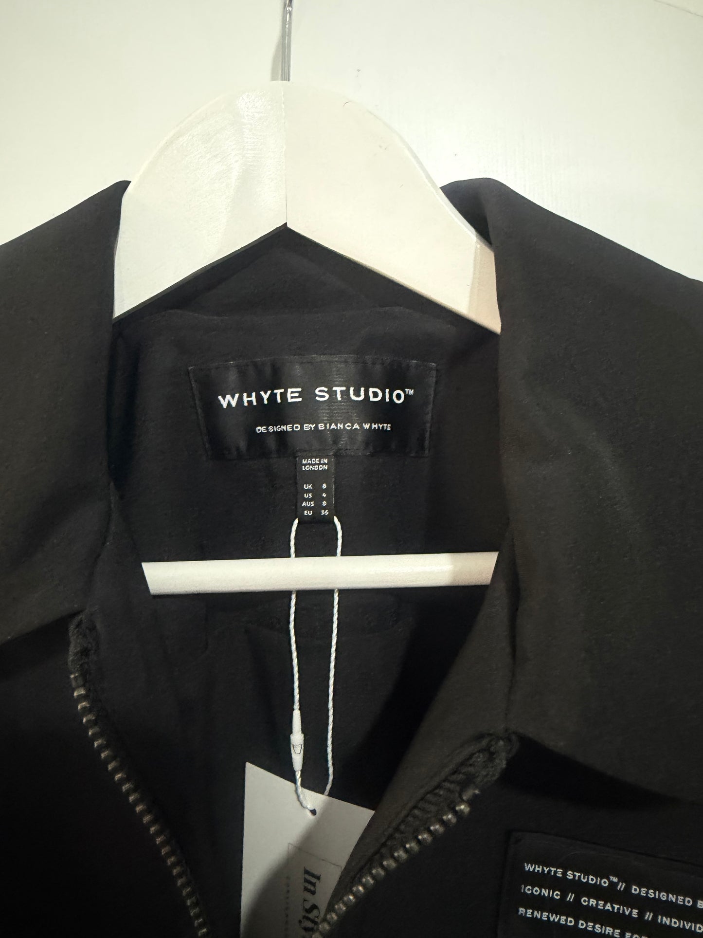 Black Whyte Studio Jacket, Size 8