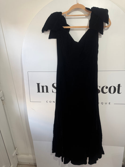 Black Velour Twilight Dress, Size 10