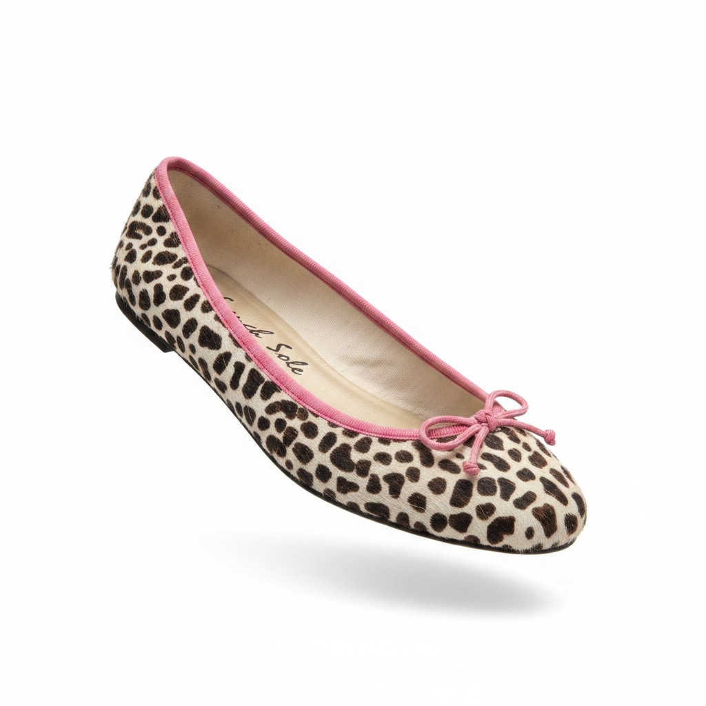 Pre-loved Leopard French Sole Flats, 5
