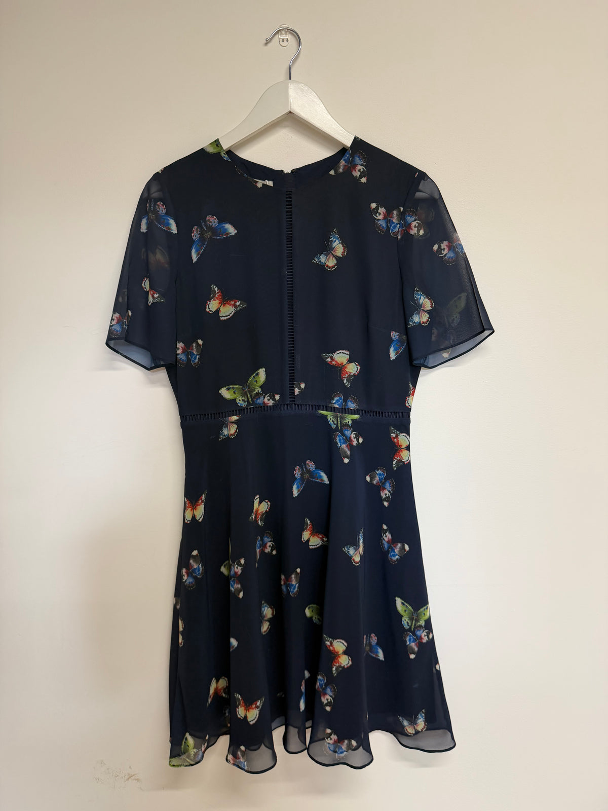 Preloved Hobbs Dress Size 10 Navy