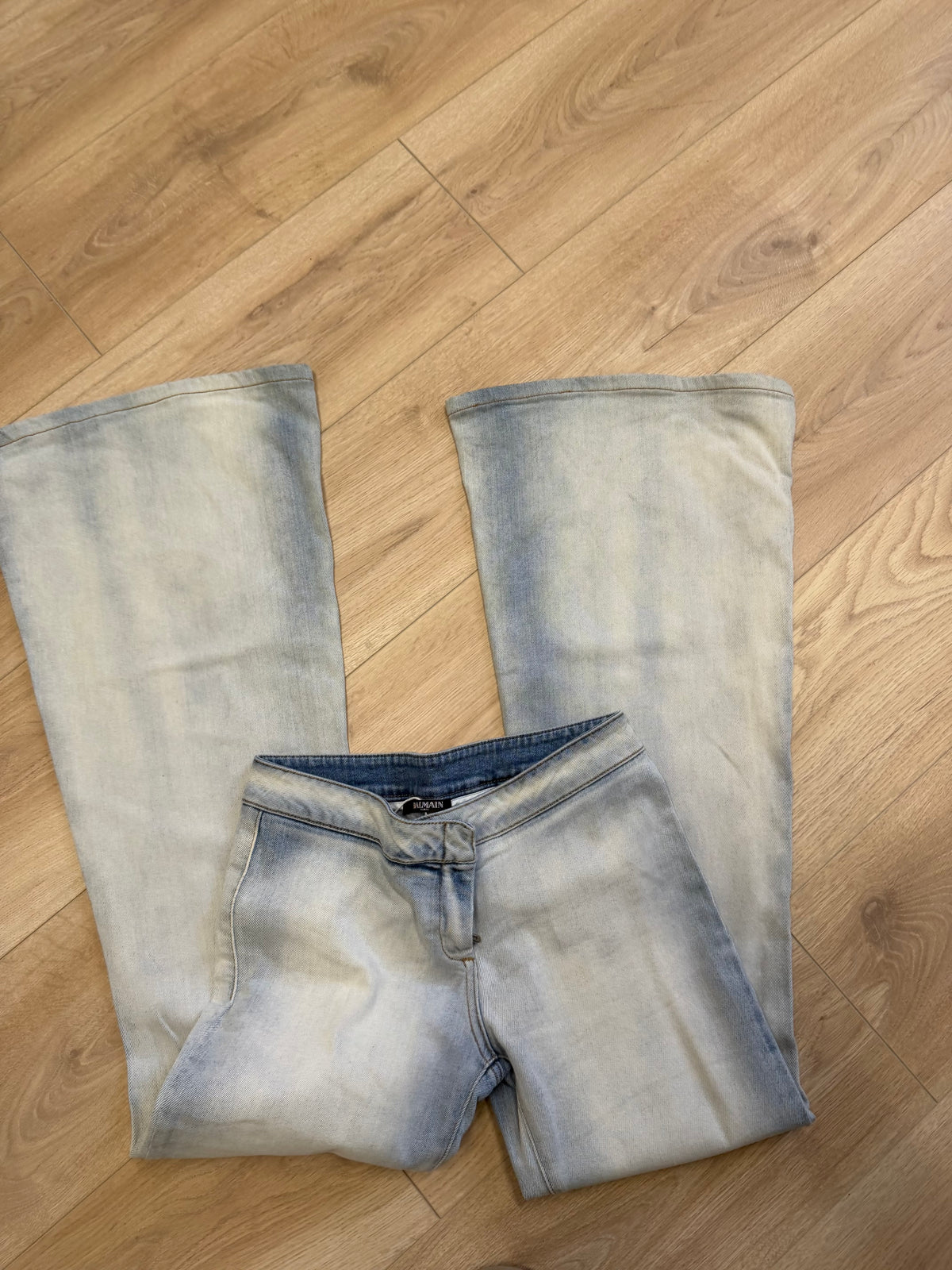 Preloved Balmain Trousers Size 8 Blue Denim