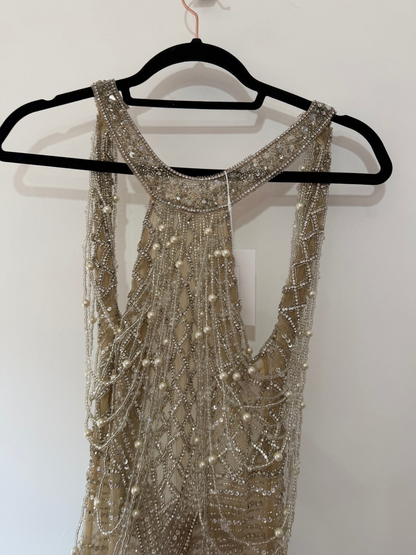 Preloved, Gold Beads Portia & Scarlett Ballgown, Size 6