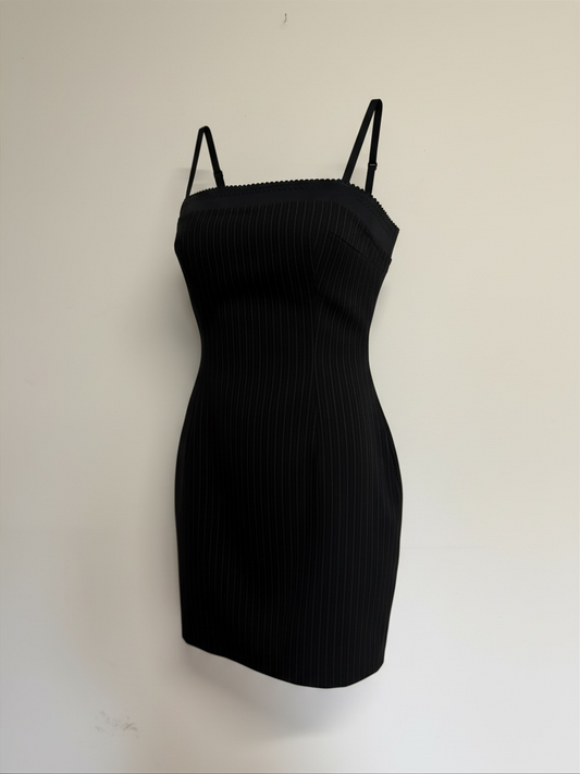 Preloved Dolce & Gabbana Dress Size Small Black Striped