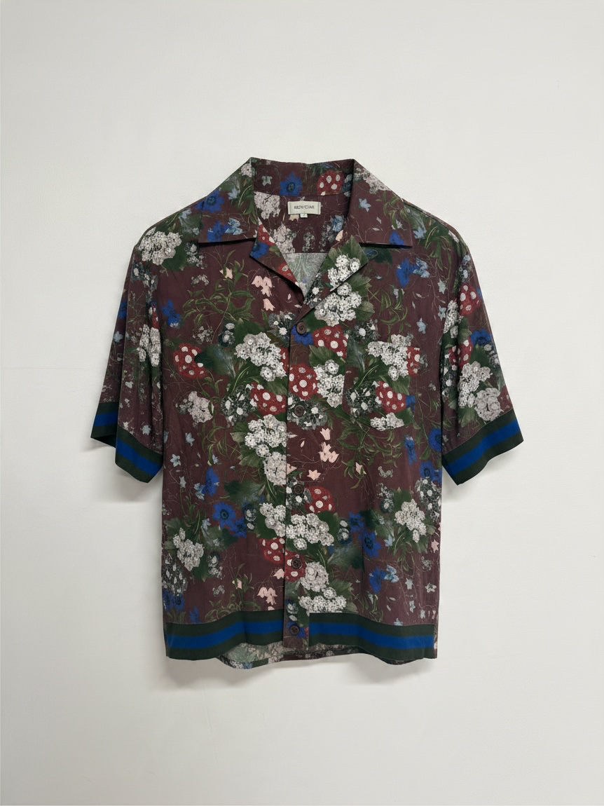 Preloved Erdem X H&M Shirt Small Burgundy Floral