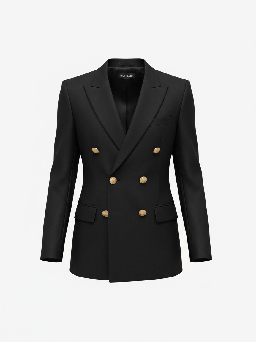 Preloved BRAND NEW Balmain Jacket Blazer Size 16-18 Black