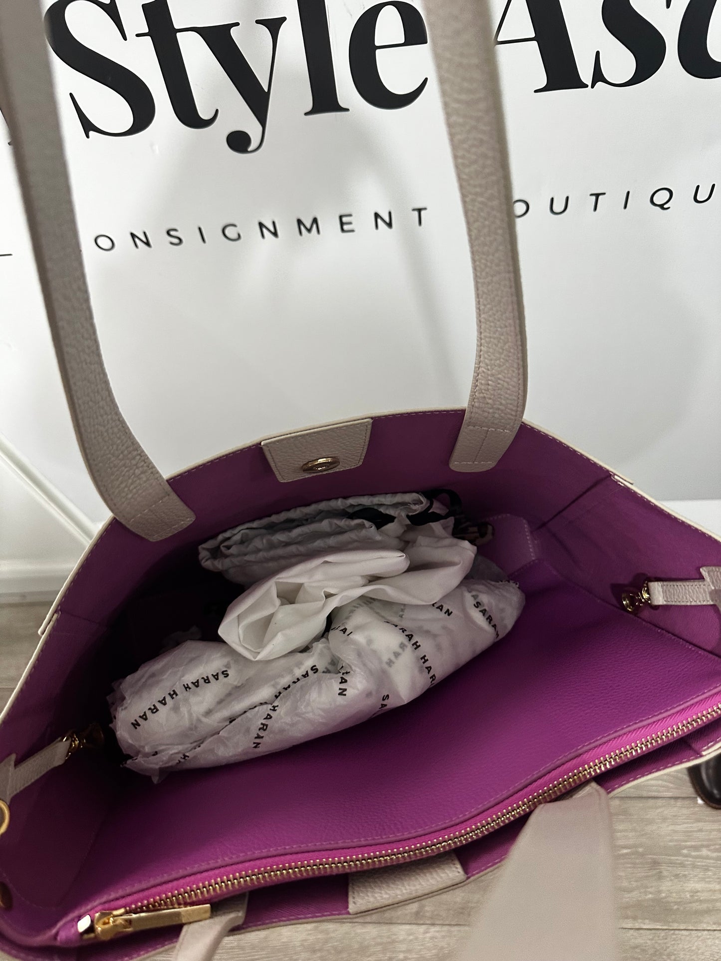 Winter White Sarah Haran Tote