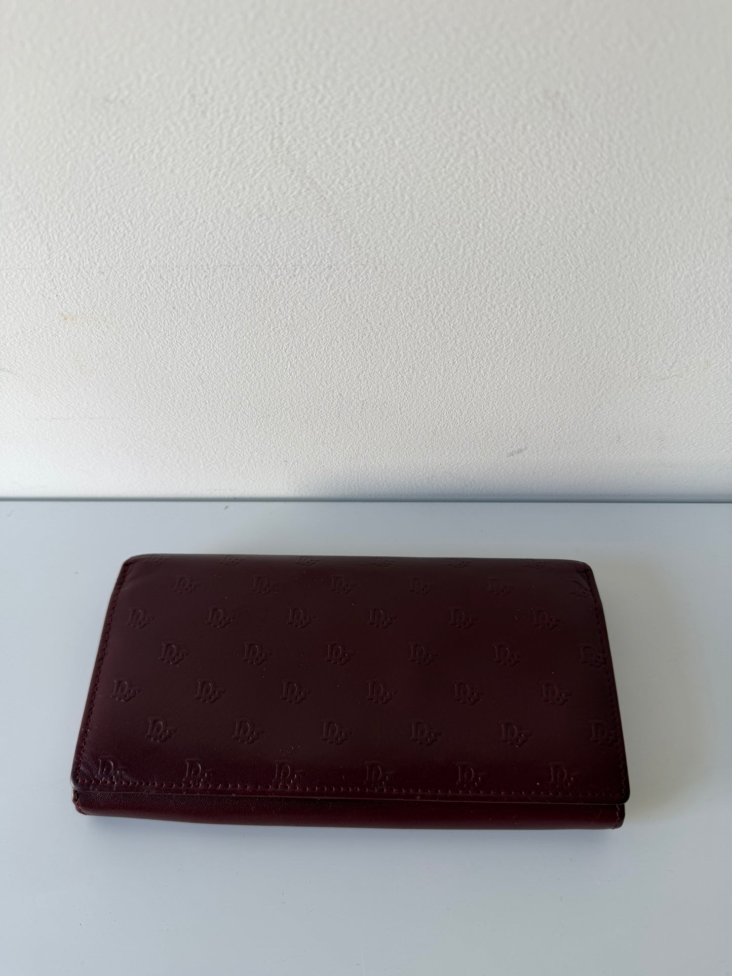 Pre-owned, Burgundy Christian Dior Wallet