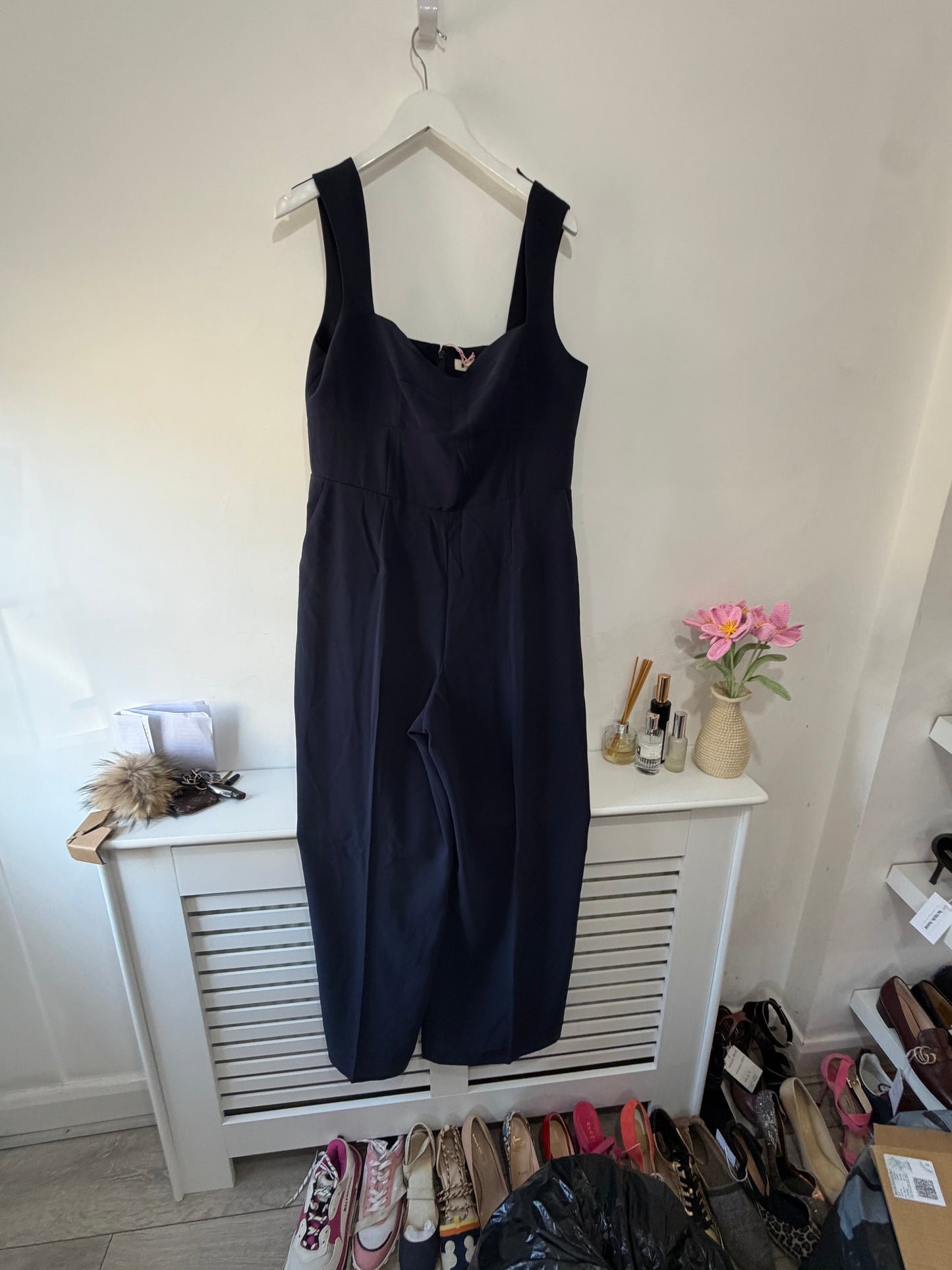 Preloved, Navy Boden Jumpsuit, 16