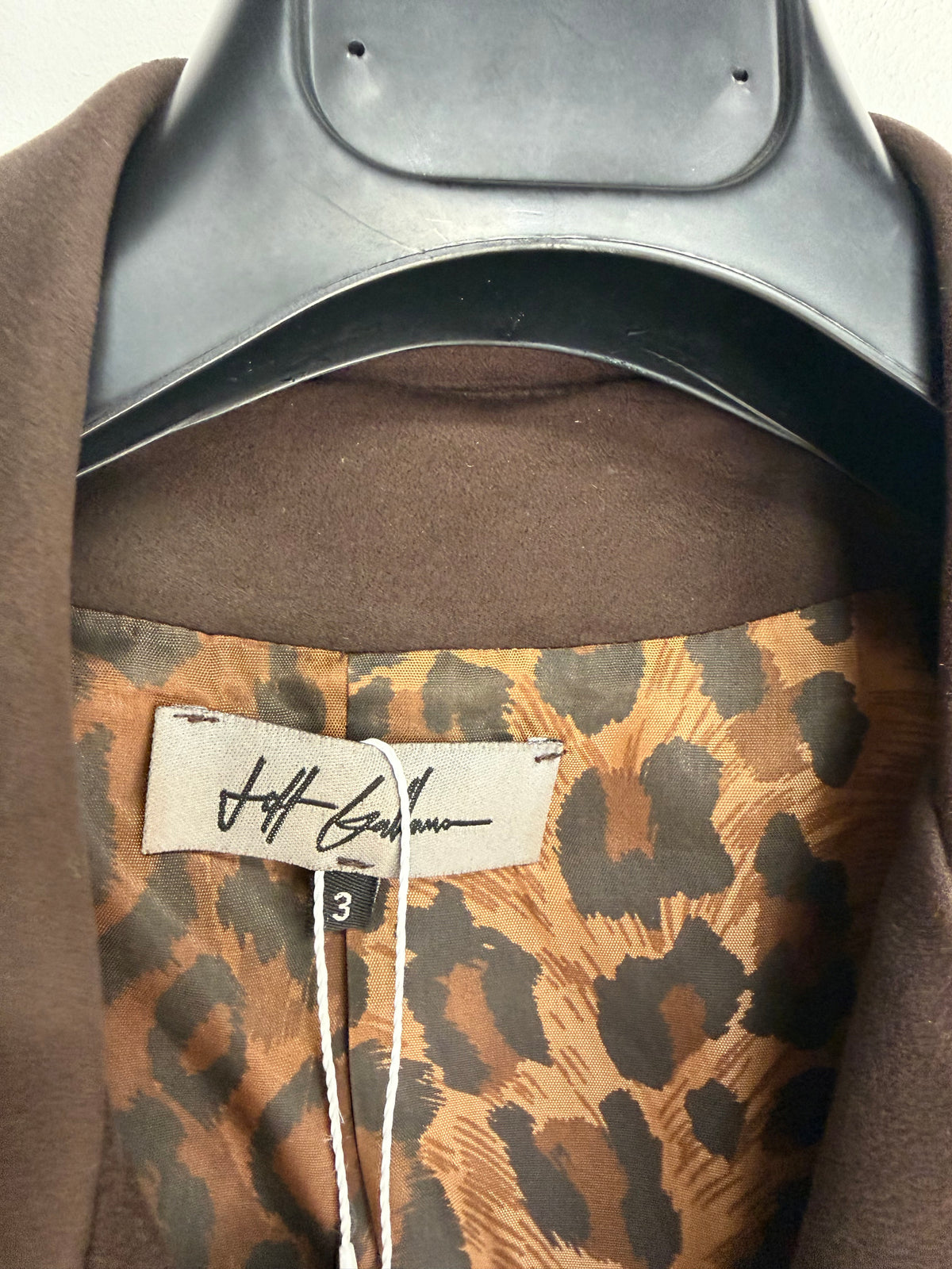 Preloved John Galliano Coat, Size Medium Brown