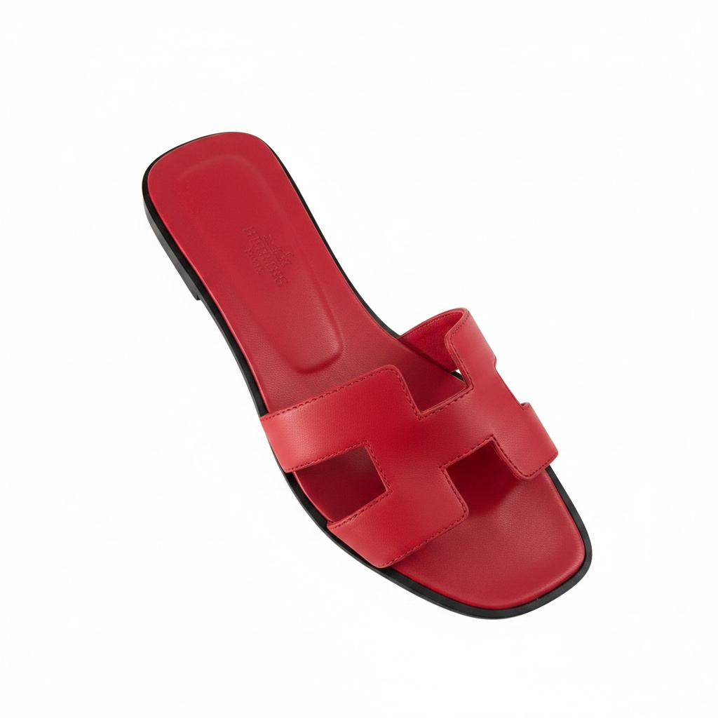 Pre-owned, Red Hermes Orans, Size 37 UK 4