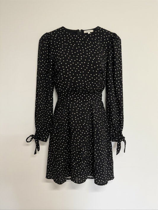 Preloved Reformation Dress Size UK 6 Black and White Polka Dot