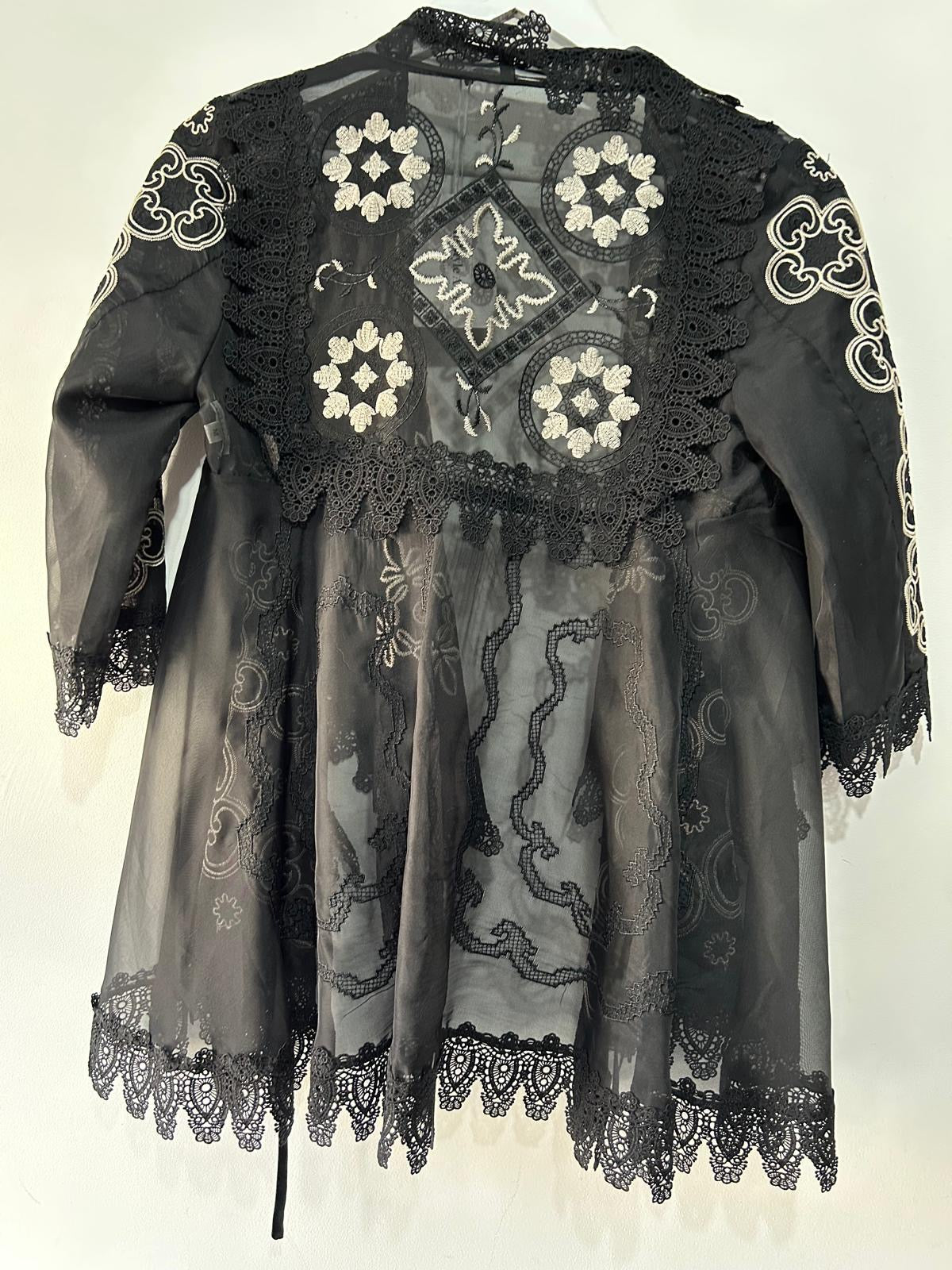 Pre-owned, Vintage Black Dolce & Gabbana Kimono Top, Size M