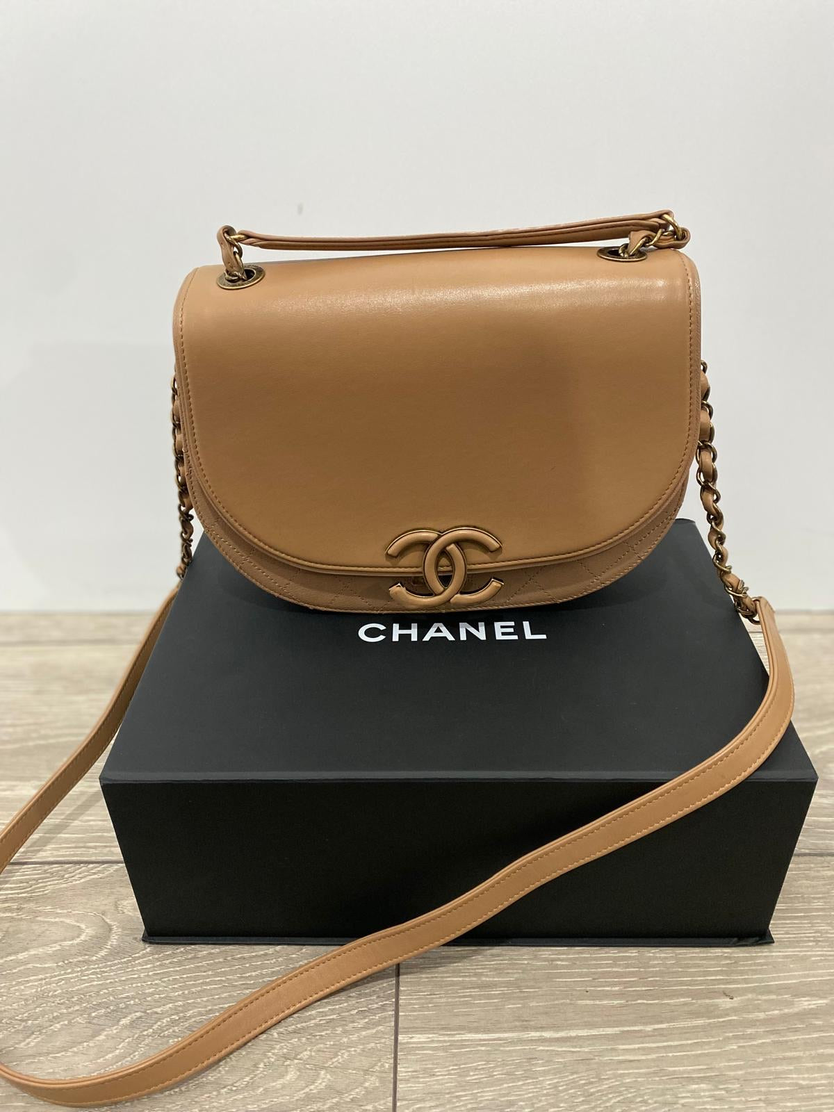 Beige Chanel Crossbody Bag