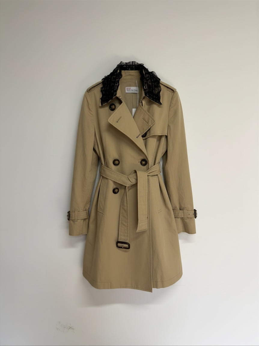 Preloved Red Valentino Trench Coat Size 8 Beige