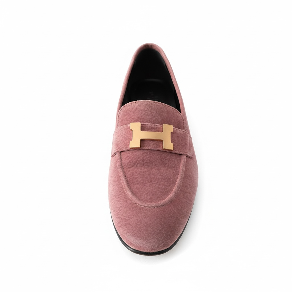 Pre-owned, Brand New Bois De Rose Hermes Loafers, Size 4 - 37