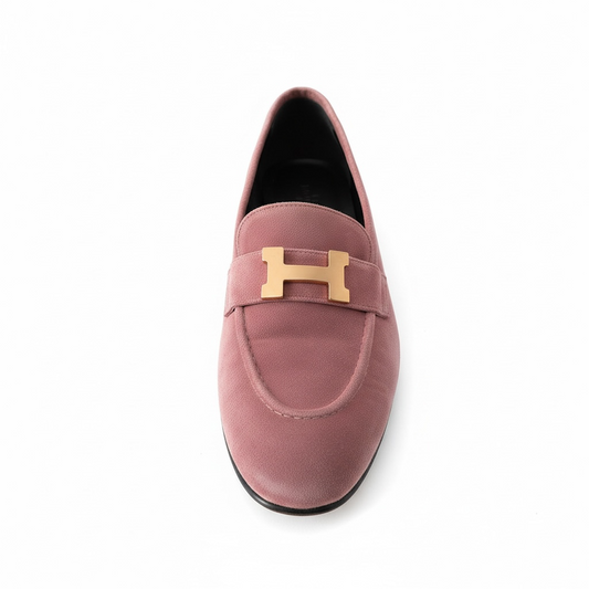 Pre-owned, Brand New Bois De Rose Hermes Loafers, Size 4 - 37