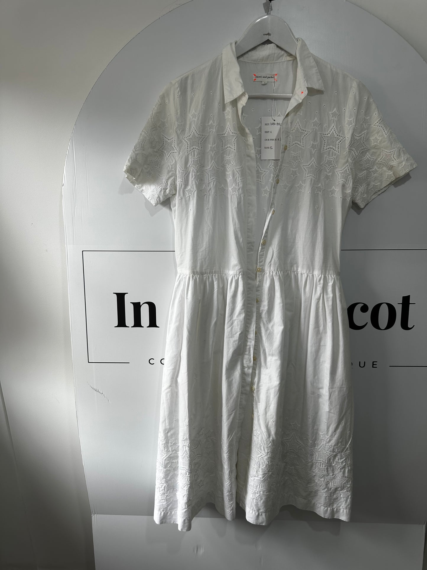 White Chinti & Parker Dress, Size S