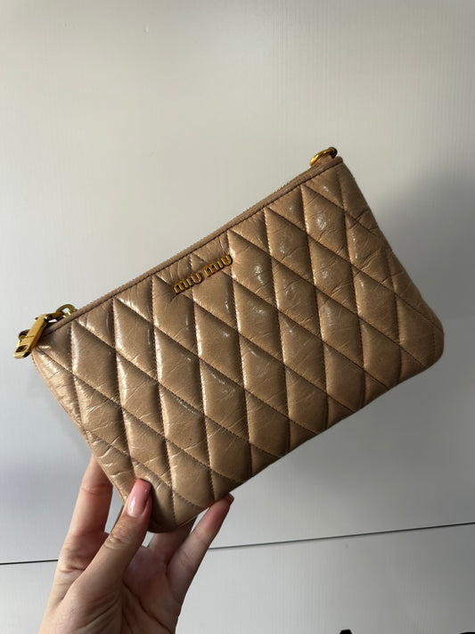 Dusky Pink Miu Miu Clutch