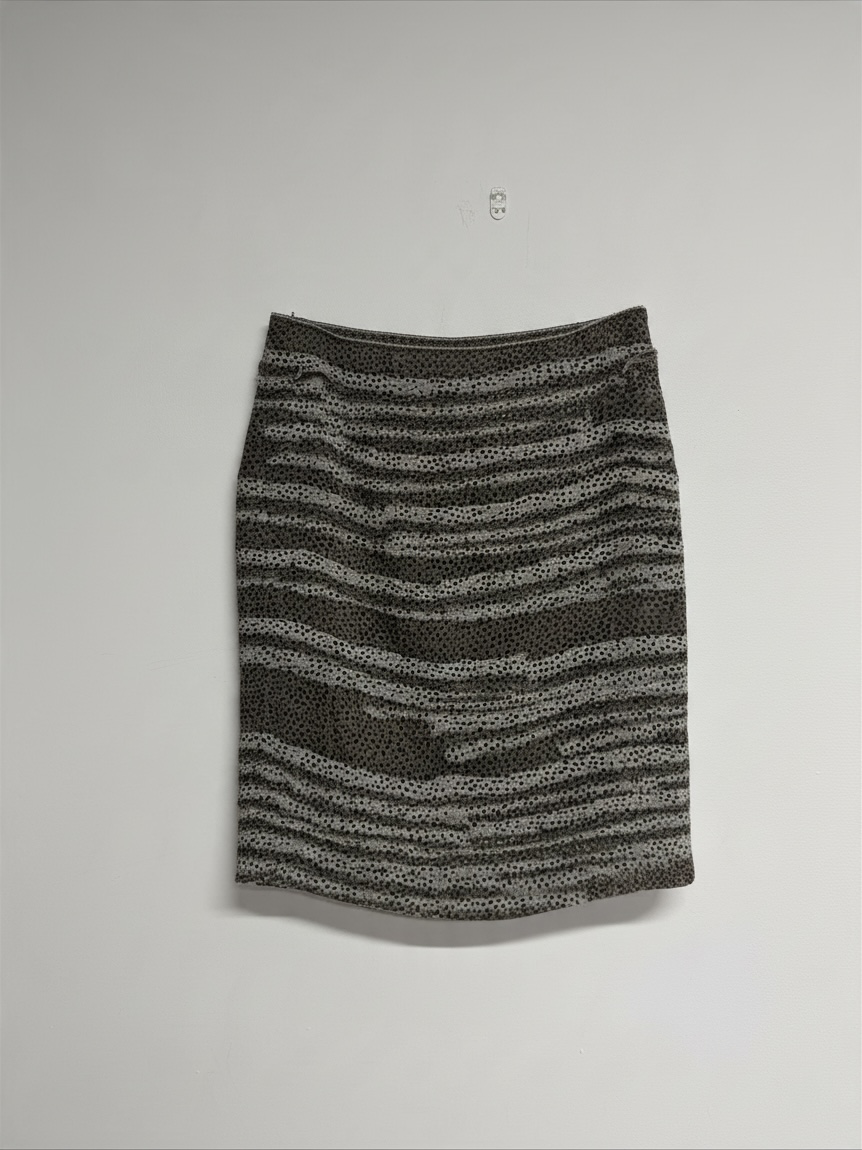 Preloved BNWT Marc Cain Skirt Size 12 Brown Pattern