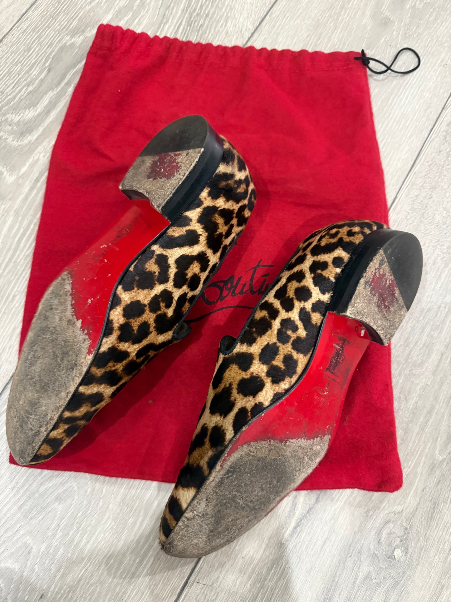 Leopard Christian Louboutin Flats, Size 6