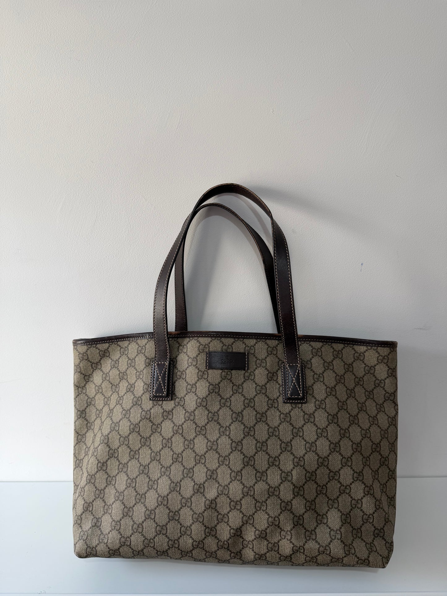 Pre-owned, Monogram CC Canvas Gucci Tote Handbag
