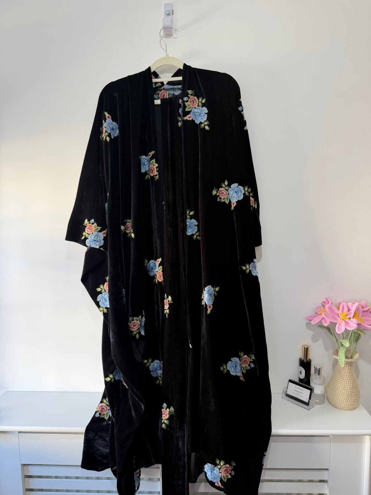 Preloved Donald Stanley Kaftan/Dress One size Black Velvet