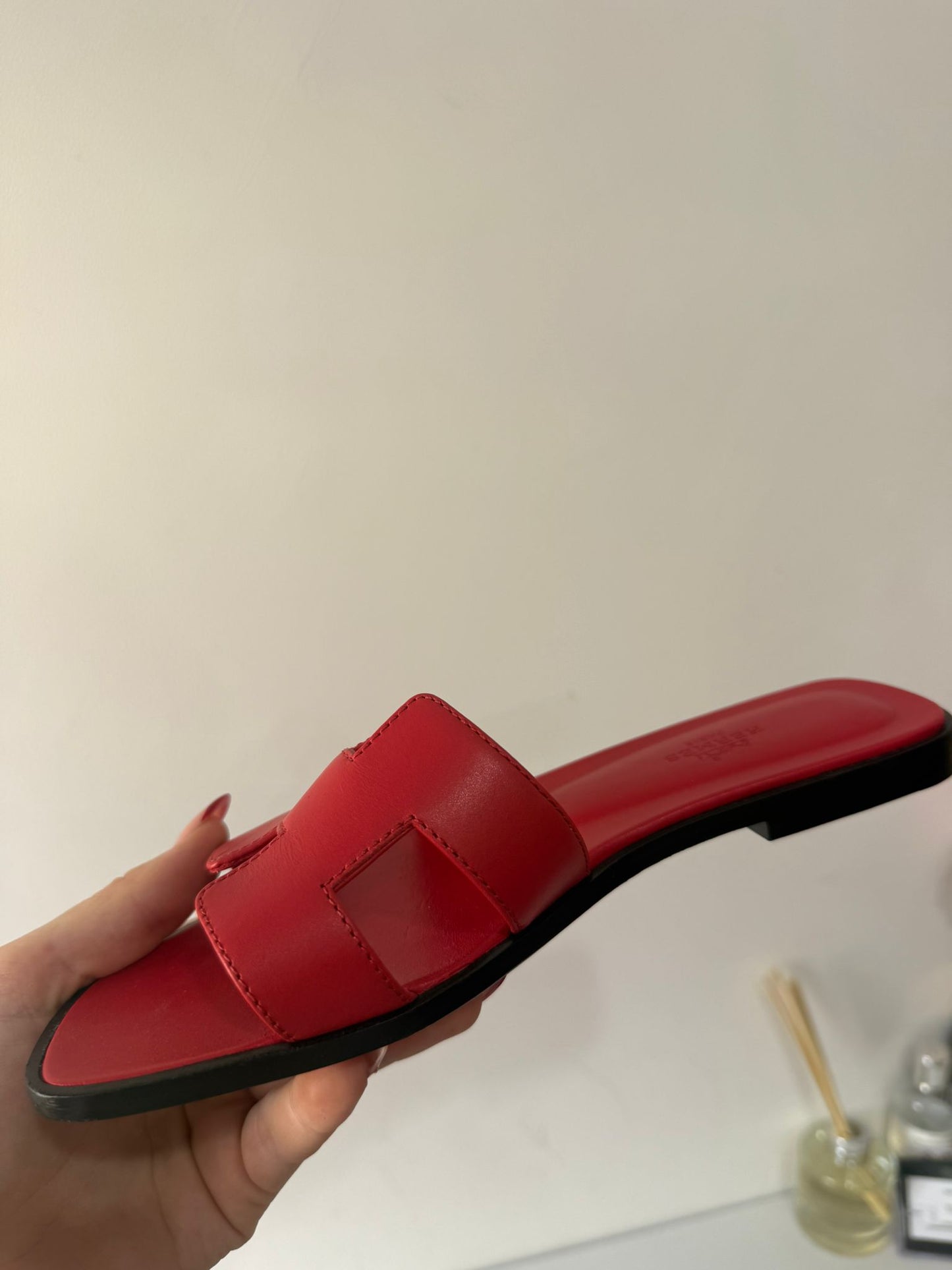 Pre-owned, Red Hermes Orans, Size 37 UK 4