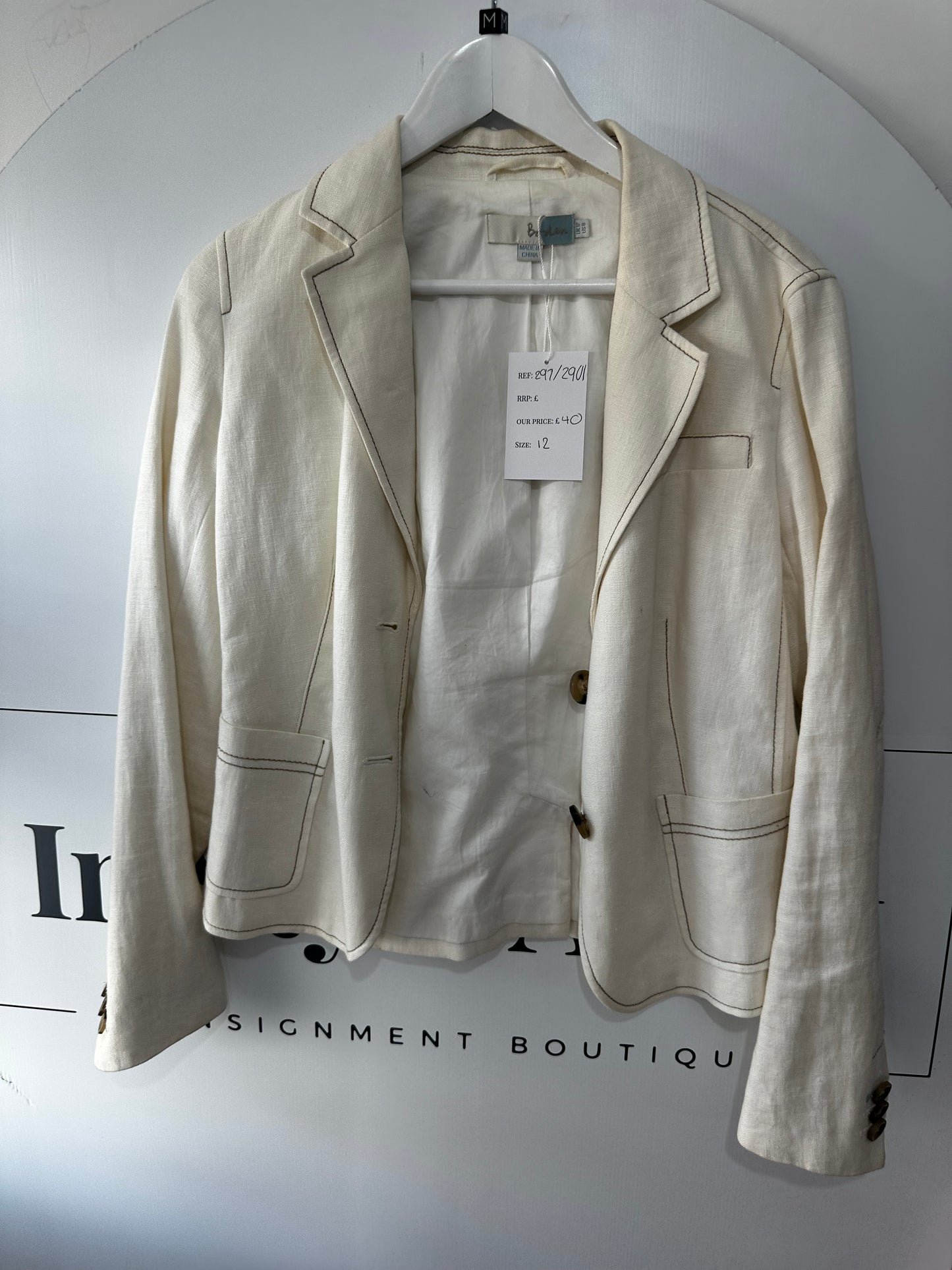 Cream Boden Blazer, 12