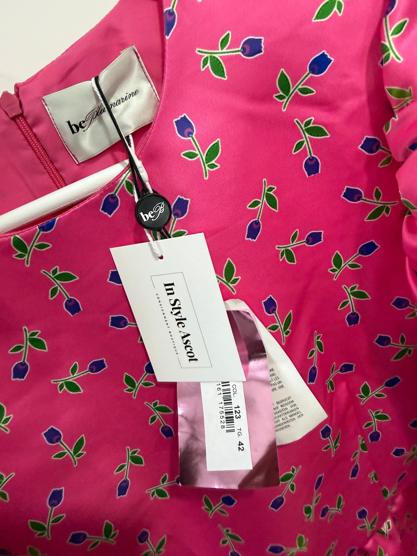 Preloved Pink with Blue Flower Design Be Blumarine Dress, 10