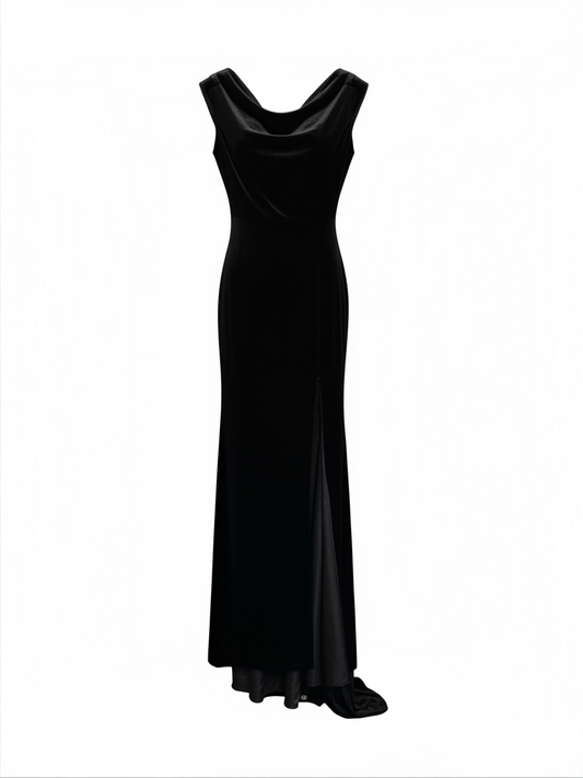 Preloved Jovani Dress Size 8 Black Velour