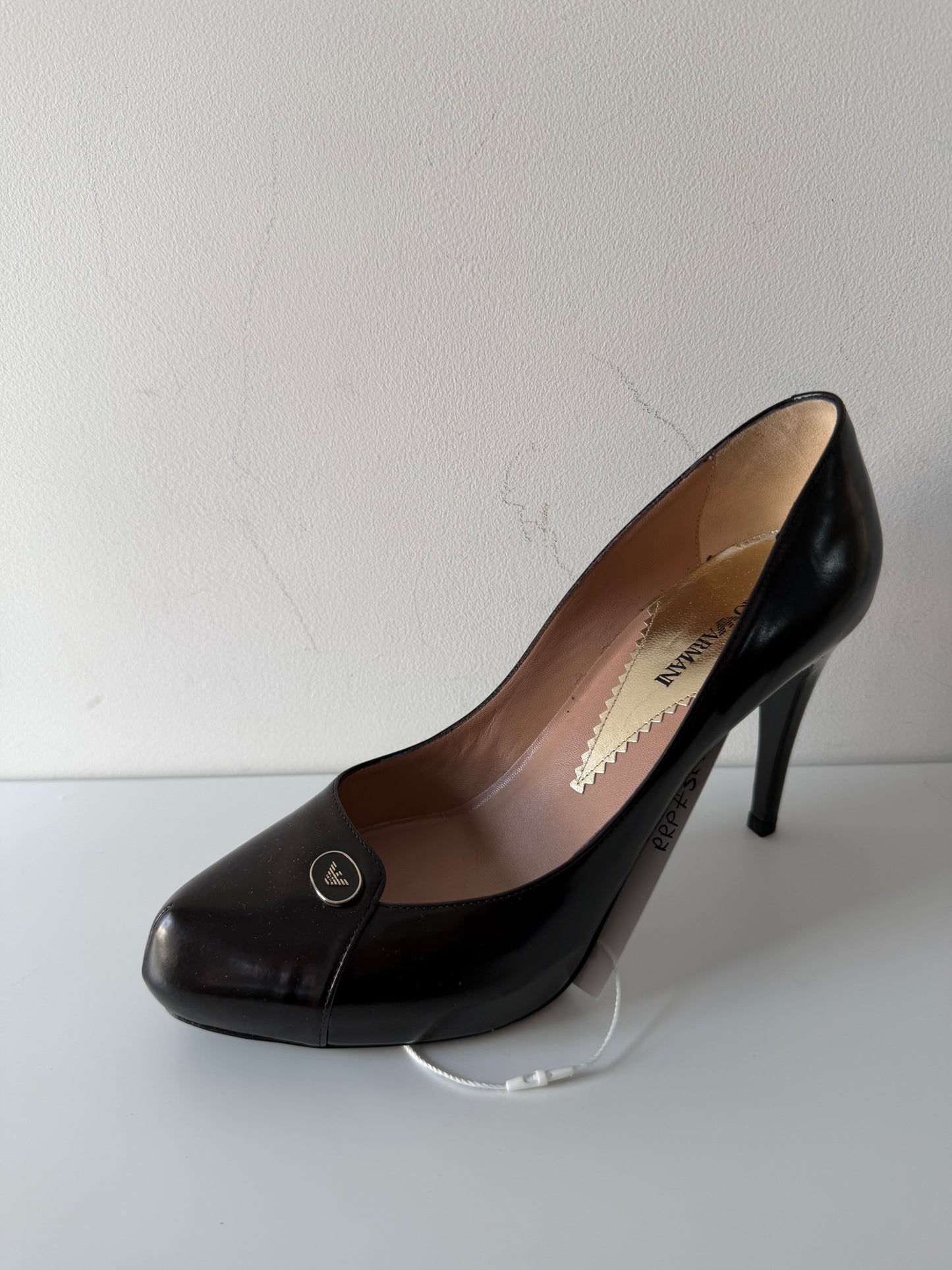 Preloved, NEW, Black Emporio Armarni Heels, Size 4.5 - 37.5