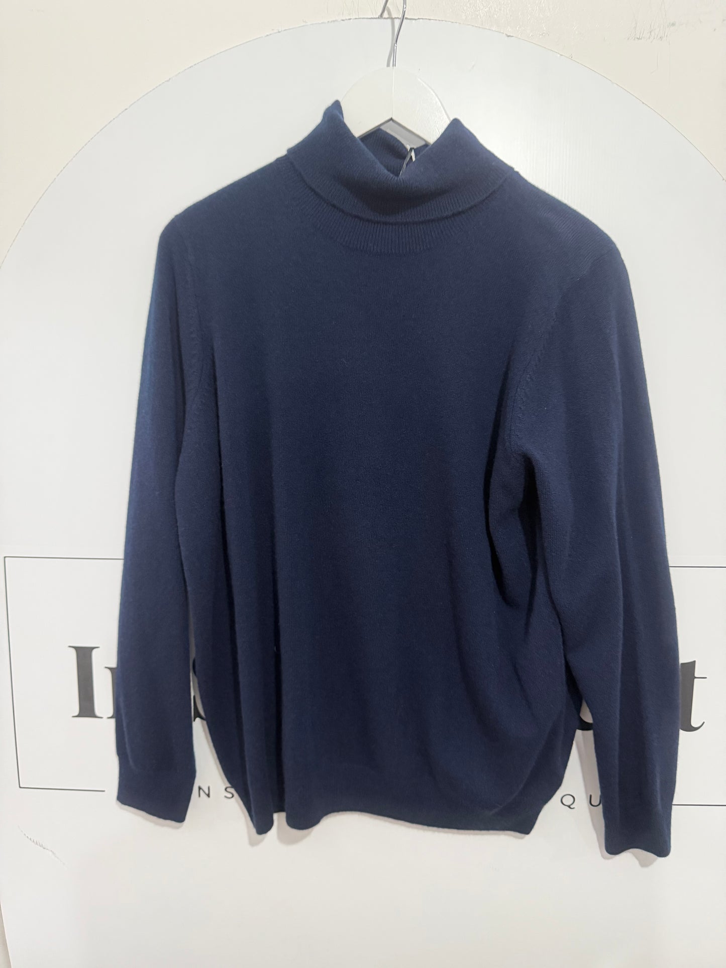 Navy Autograph Cashmere Jumper, Size Large
