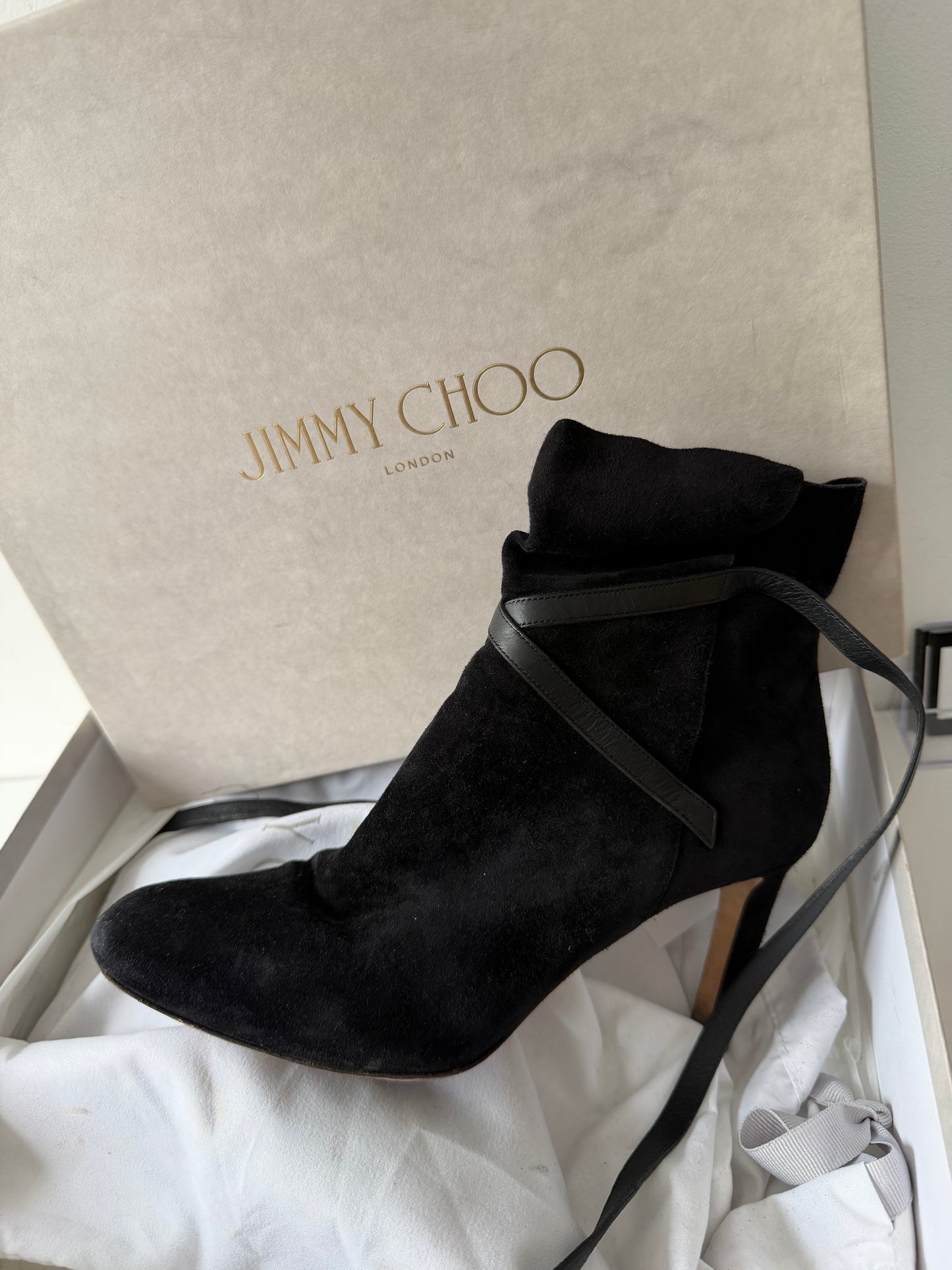 Preloved Black Jimmy Choo Boots Size 5