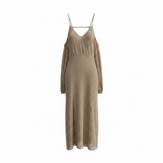 Pre-owned Champagne Michelle Mason Dress, Size XS/S
