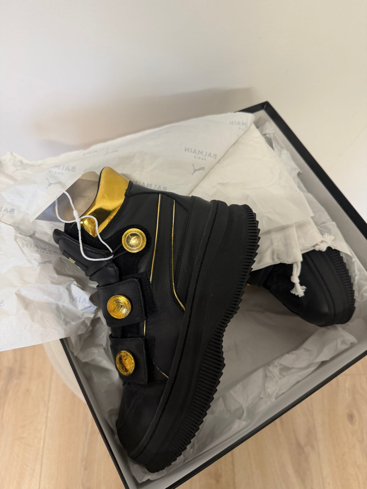 BNWT Puma X Balmain Boots Size EU 38.5 Black