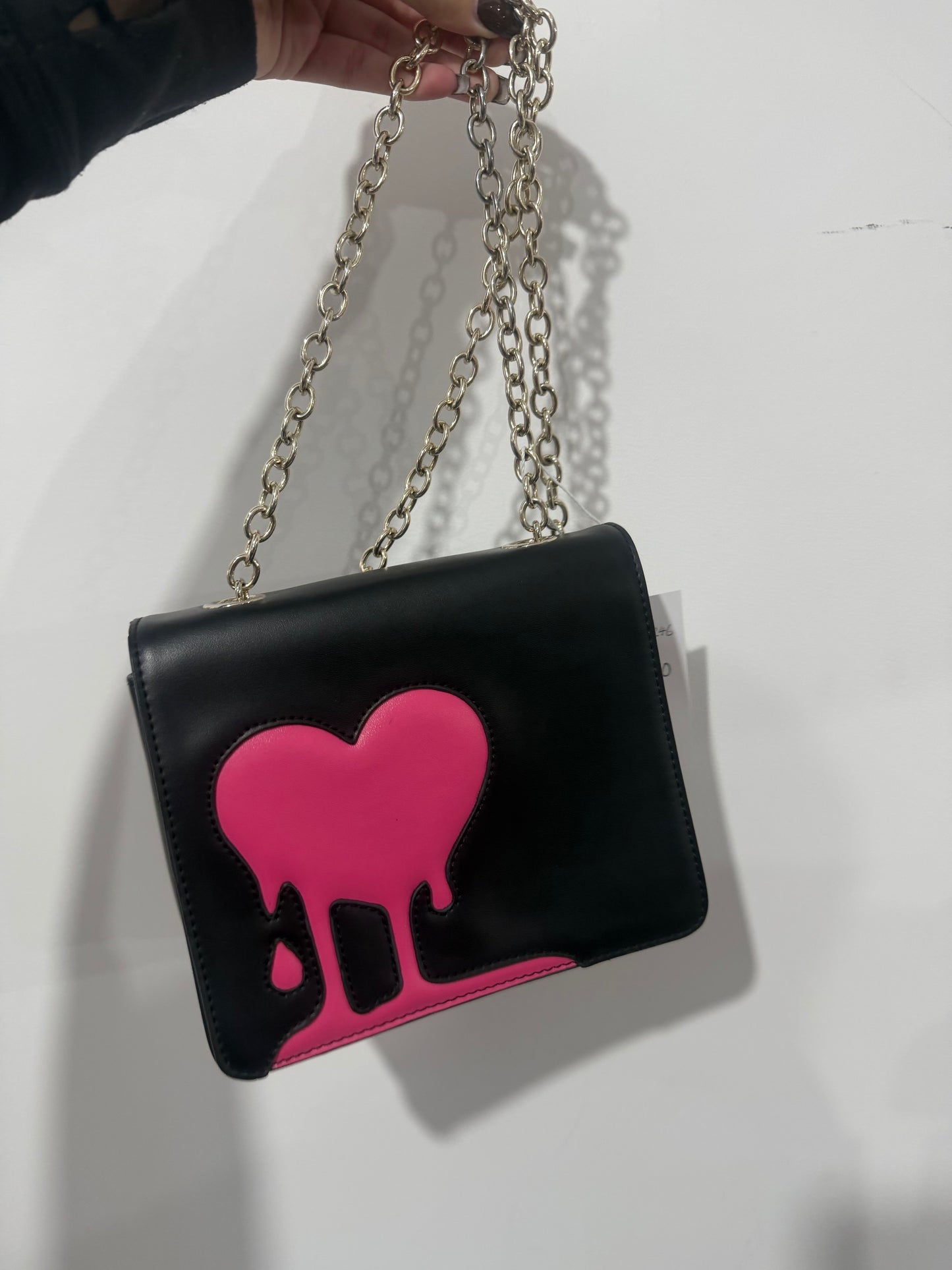 Black with pink heart Moschino Bag