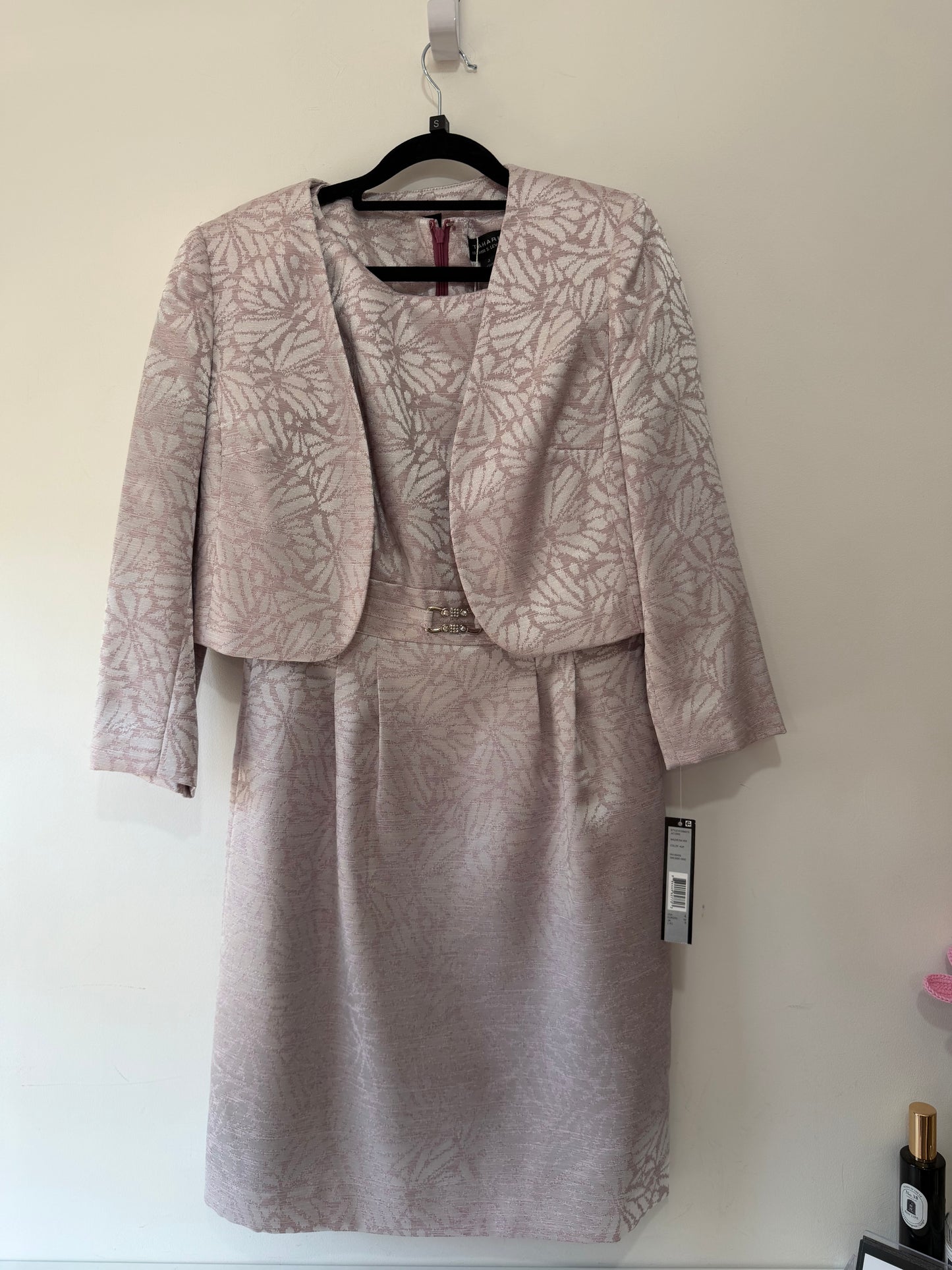 Preloved, Purple Tahari Suit Dress Set, UK 8