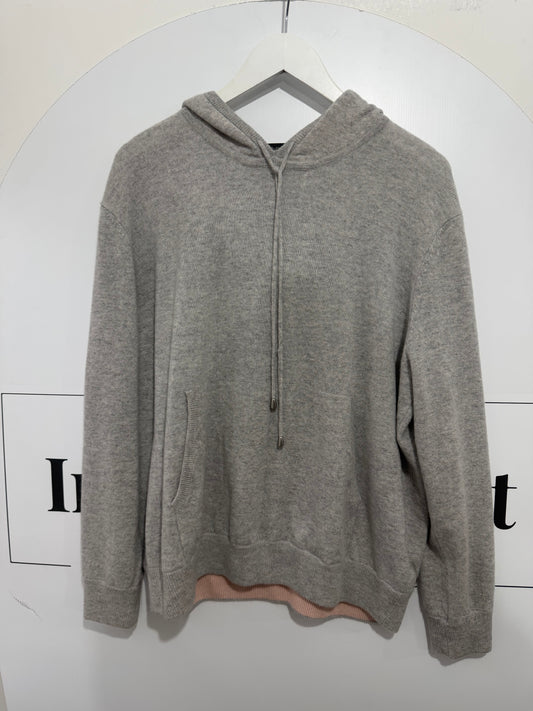 Grey Autograph Cashmere Hoodie, Size Large
